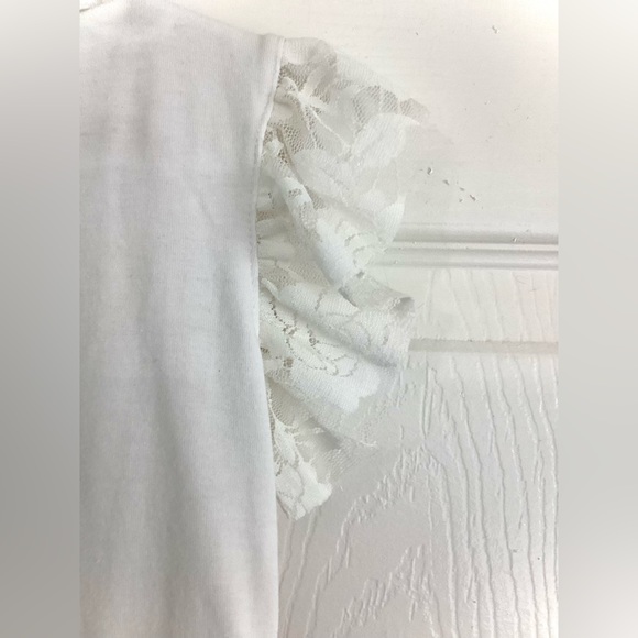 Cream Floral Dress with Rose Ivory Lace - Picture 12 of 16